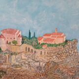 Oil on landscape canvas