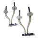 Pair of wall sconces in glass and chrome metal