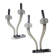 Pair of wall sconces in glass and chrome metal