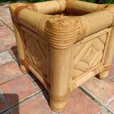 Cache-pot en bambou vintage