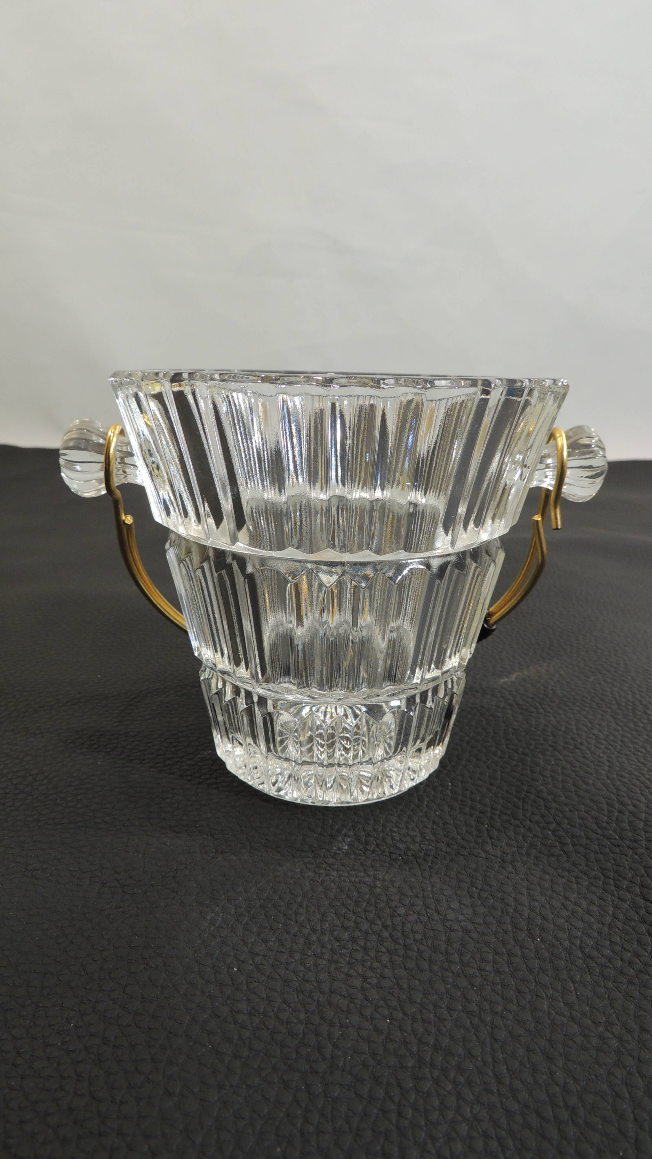 Vintage cut glass ice bucket – Berglas Austria – 1970s