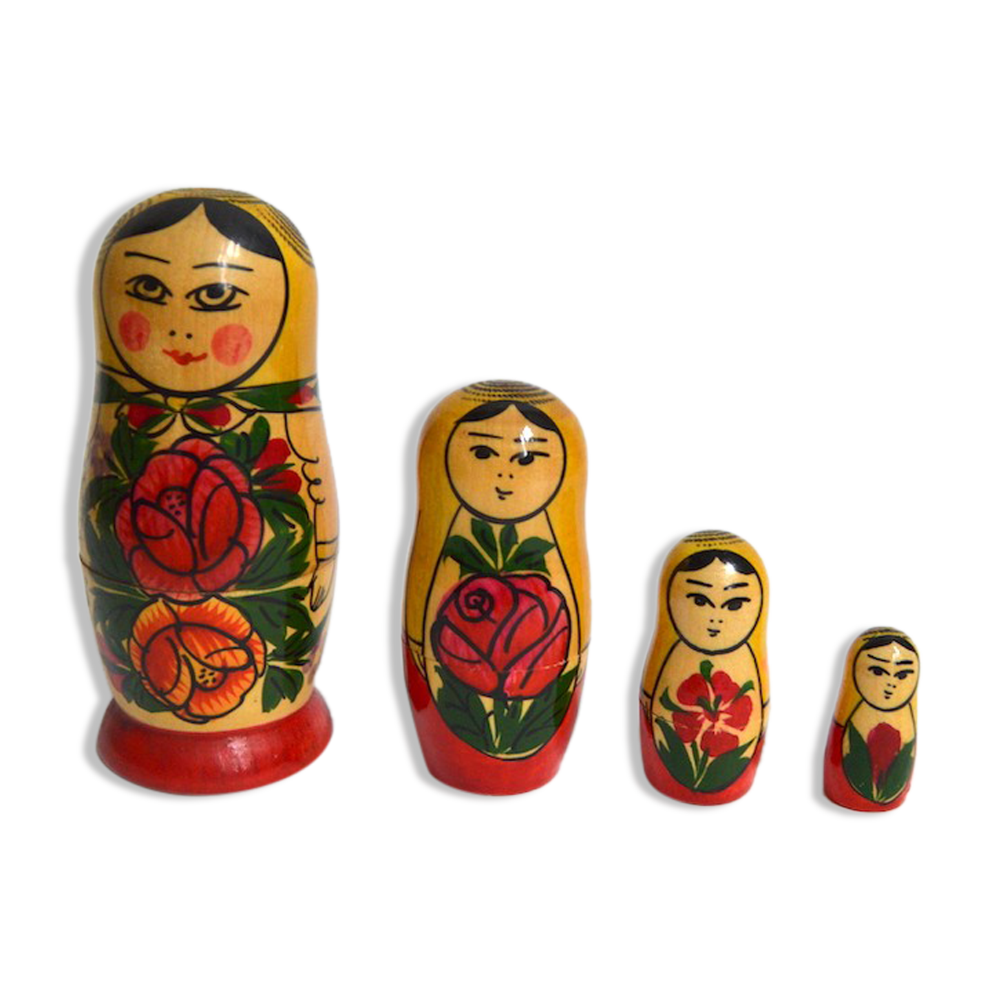 4 vintage matryoshkas