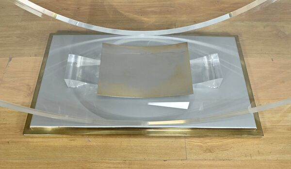 Table en Verre C. Hollis Jones pour Belgo Chrom – 1970