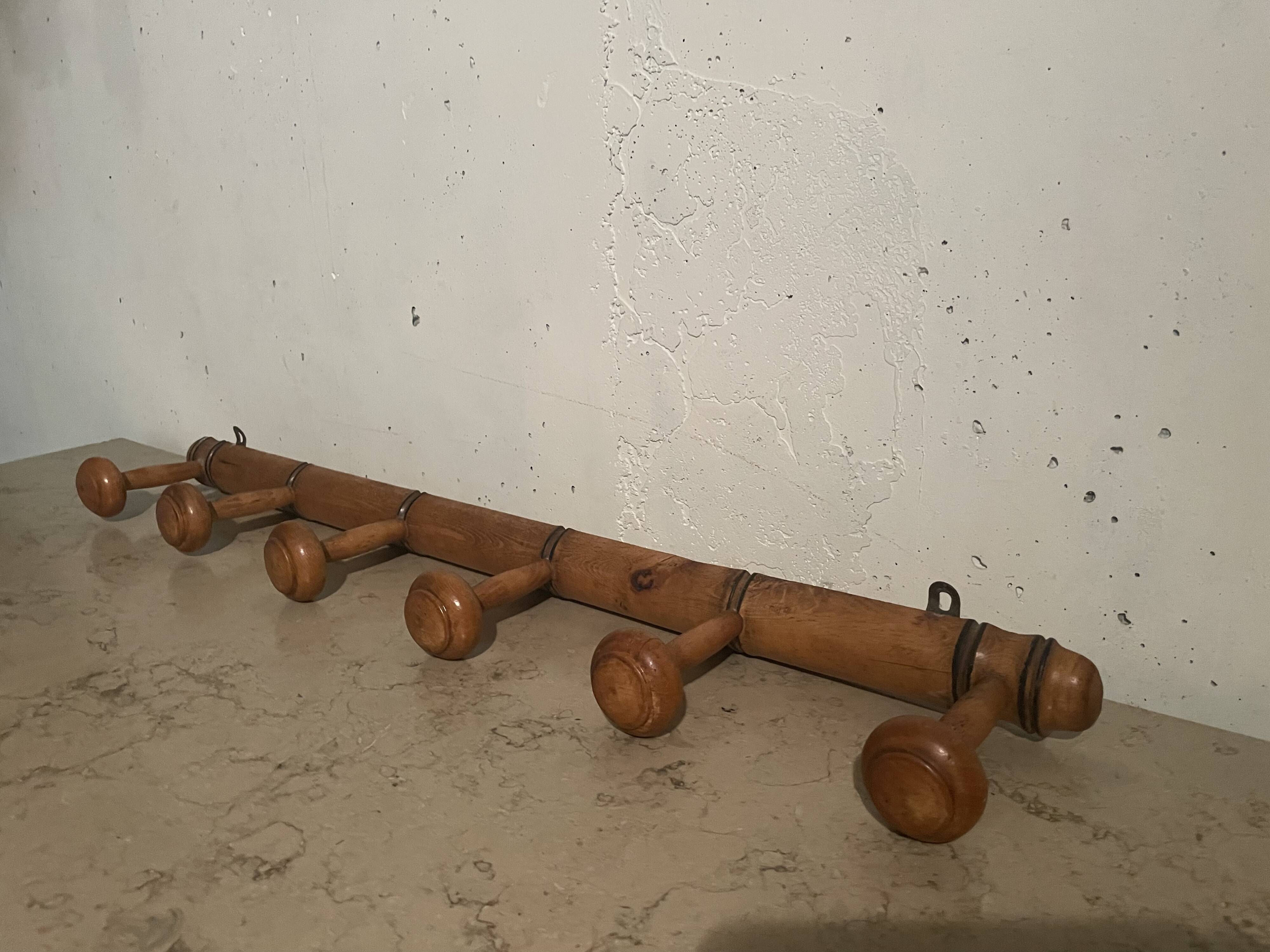 1960s faux bamboo coat hook