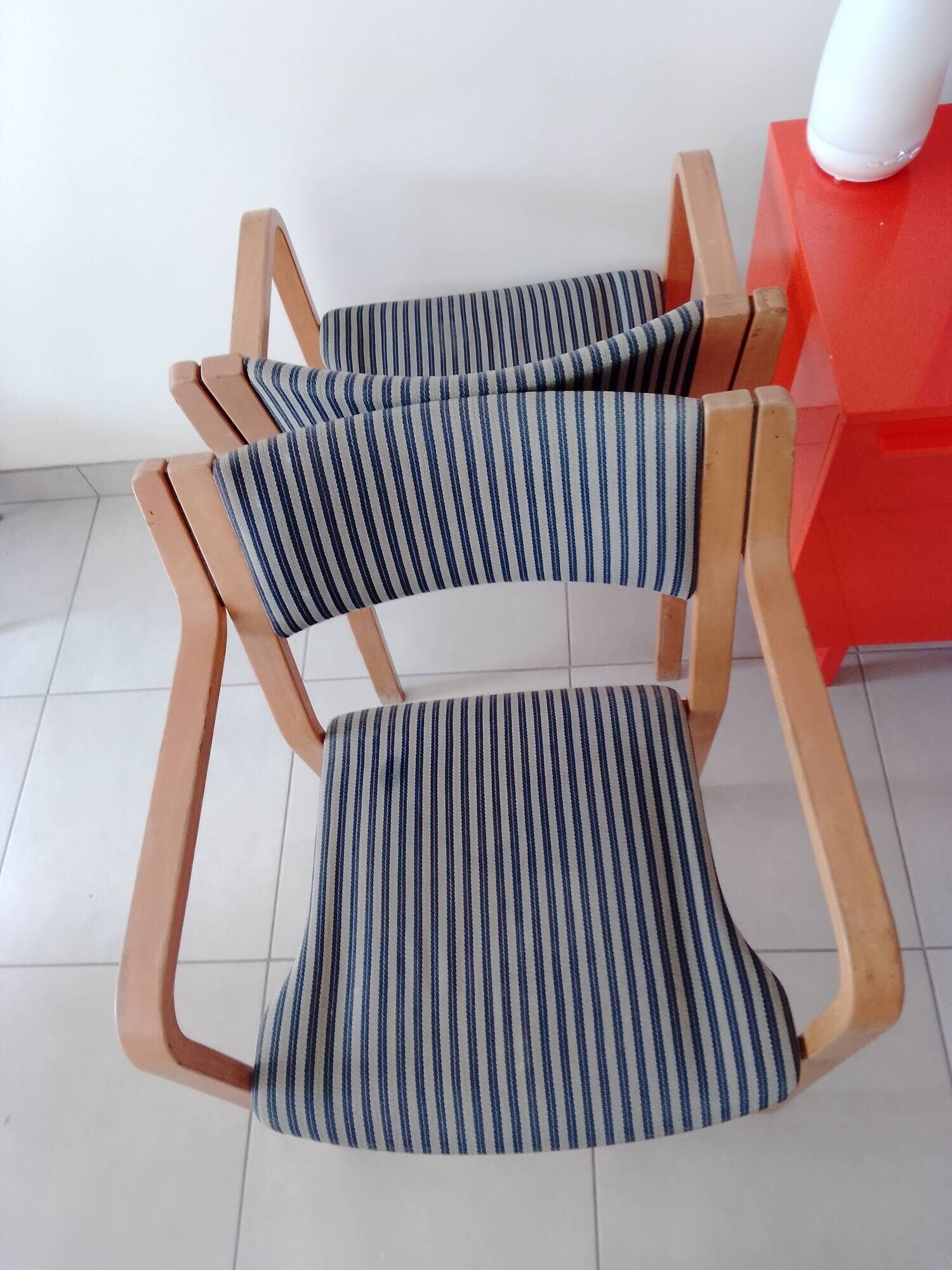 Set of 4 Scandinavian chairs Sweden Skandi Form 1981