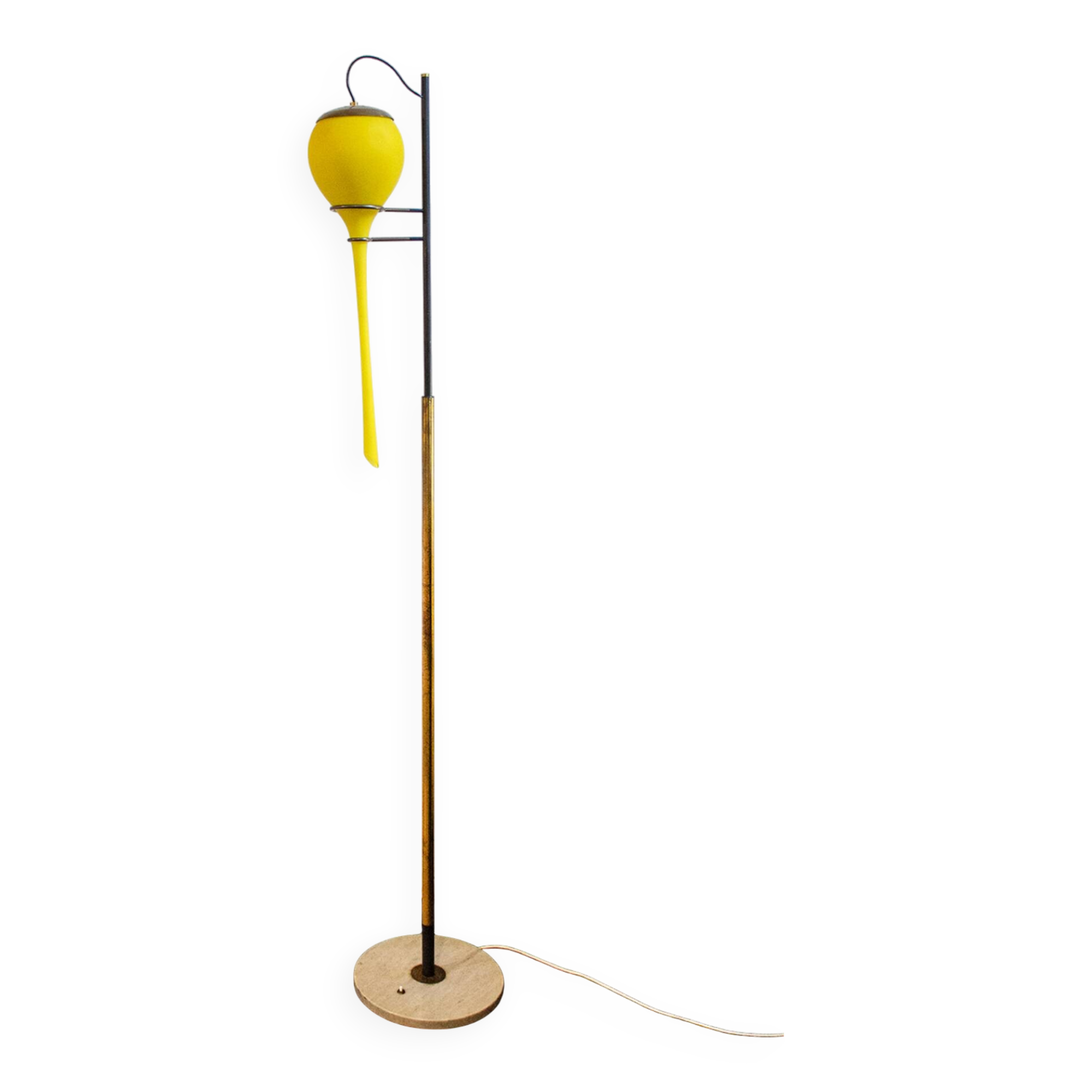 Vintage Italian Yellow Lamp from Stilnovo, 1950s