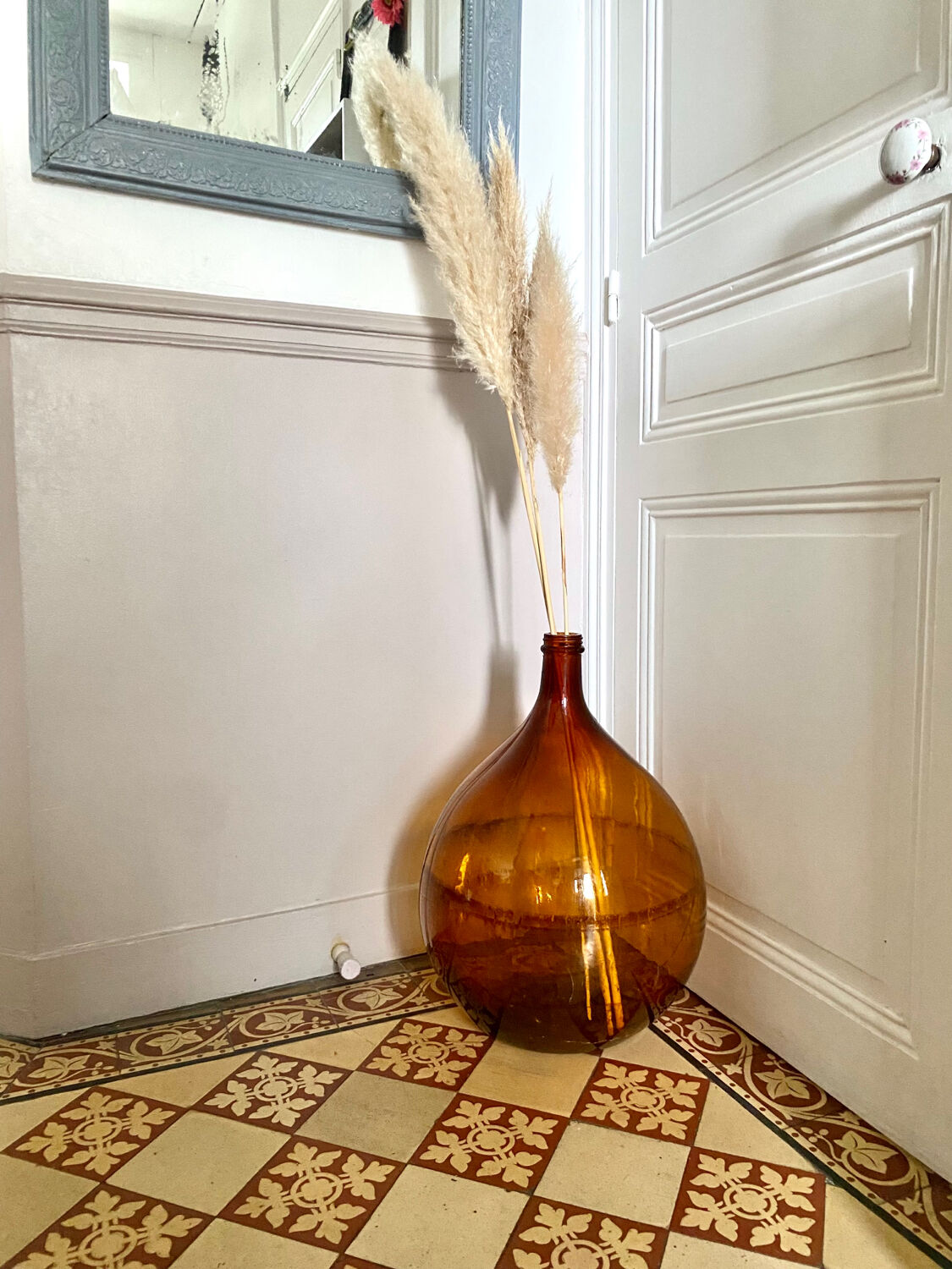 Bonbonne dame Jeanne vintage ambrée 30L