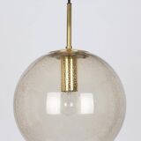 Limburg pendant light with smoked glass ball, Germany, 1970s