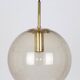Limburg pendant light with smoked glass ball, Germany, 1970s