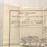 Vintage 1940 Occupied Zone Boundary Map