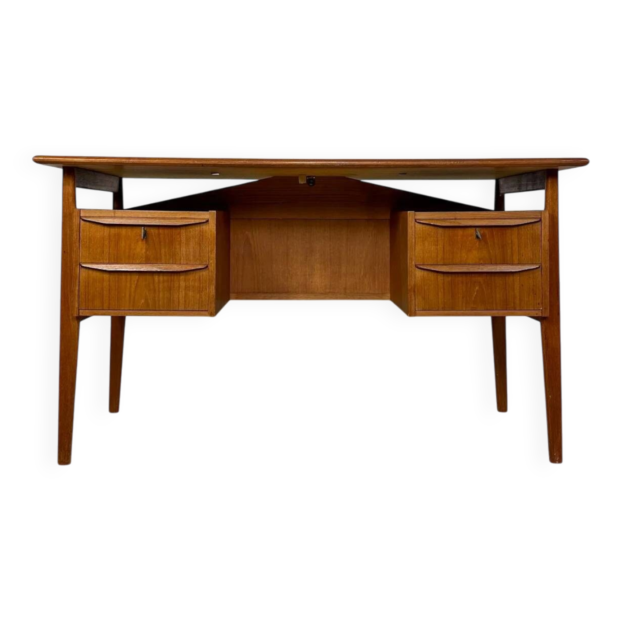 1960s Vintage Mid-Century Danish Teak Writing Desk