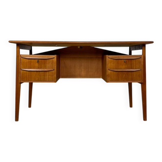 1960s Vintage Mid-Century Danish Teak Writing Desk