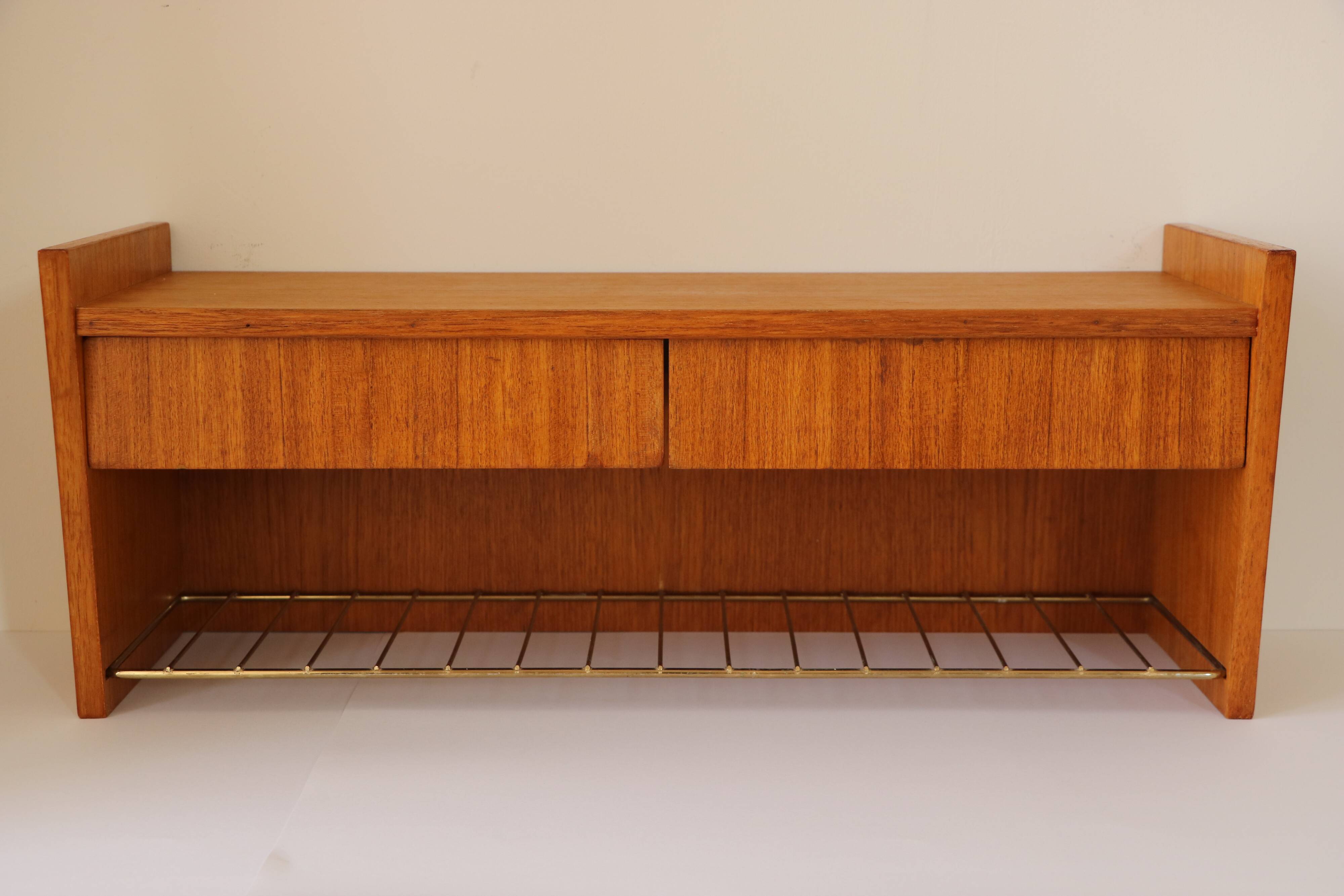 Wall console, Scandinavian entrance furniture, 1970