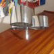Chrome chandelier vintage with 3 branches