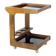 Mid Century Modern Wooden Bar Cart With Black Opaline Glass, 1960s