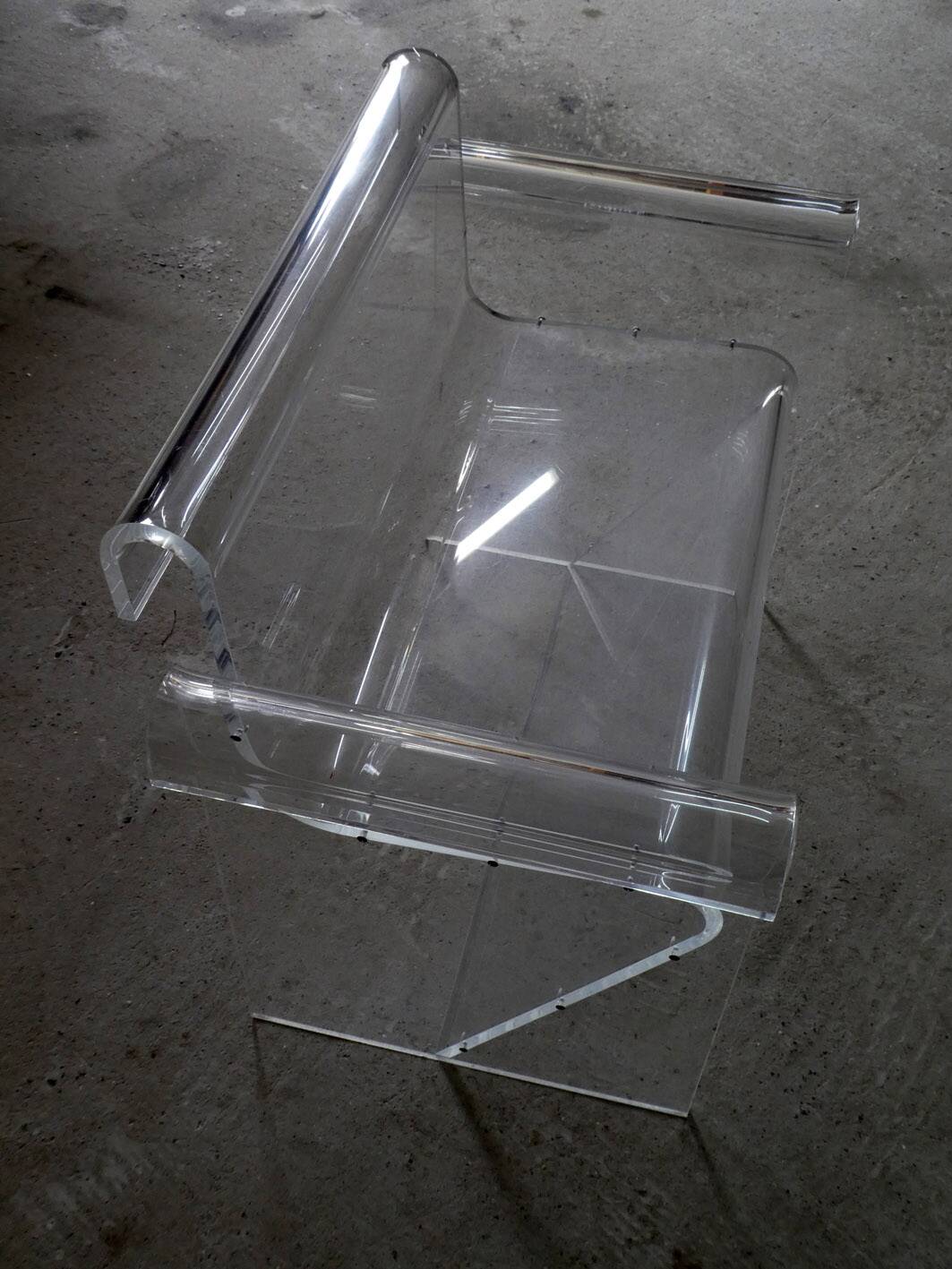plexiglass bench, 1970