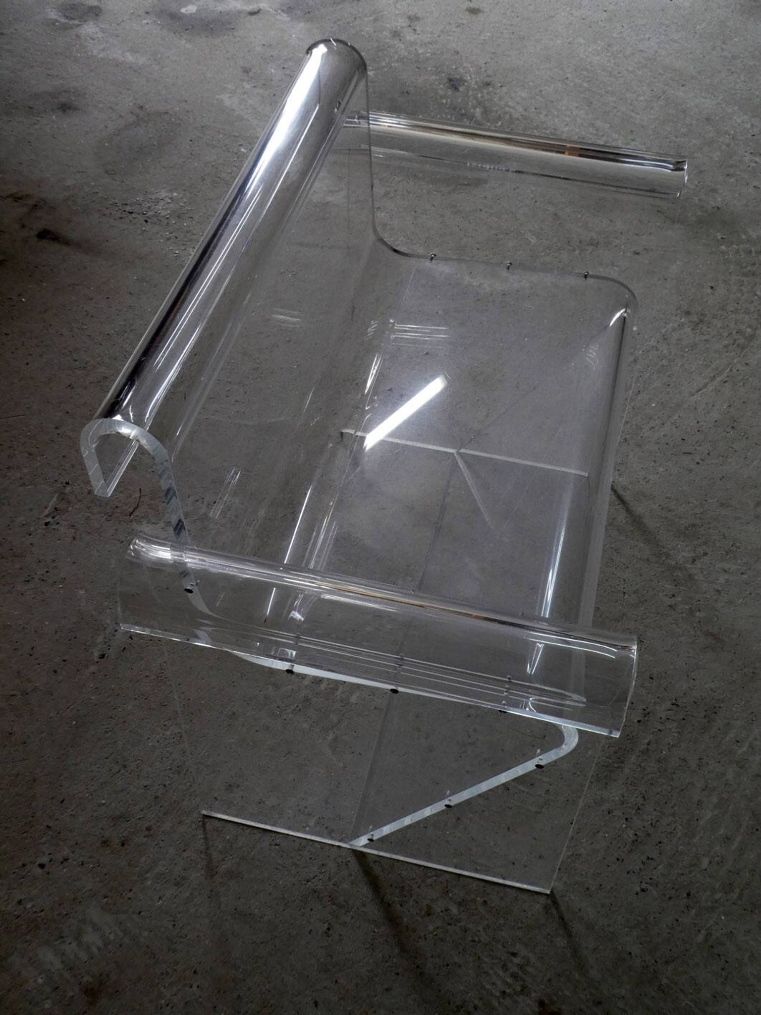 plexiglass bench, 1970
