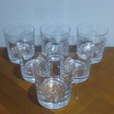 Très Joli Série De 6 Verre A Whisky Epi Fleury En Cristal D'arques