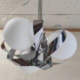 Lustre Space-Age in chrome and opaline - 1970s