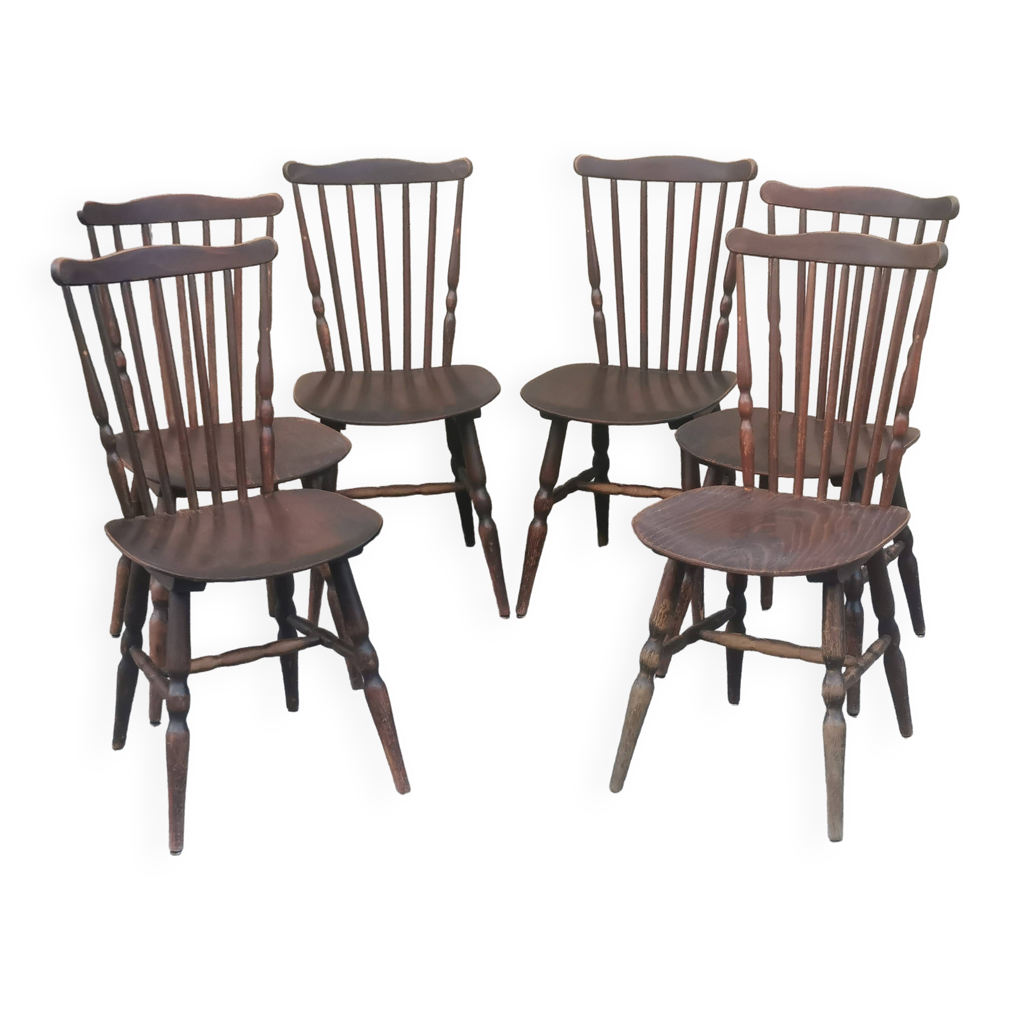 Serie de 6 chaises baumann "modèle tacoma'