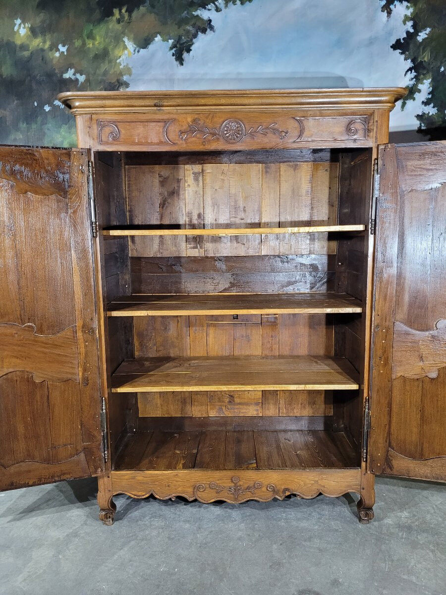 Small Louis XV wardrobe in solid oak