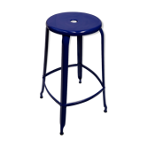Tabouret nicolle de bar h75 bleu ral 5002 bleu outremer brillant
