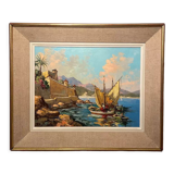 Old painting, Marine, signed, 60s/70s