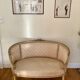 Louis XVI ivory and gold basket bench