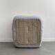 Sky blue leather armchair