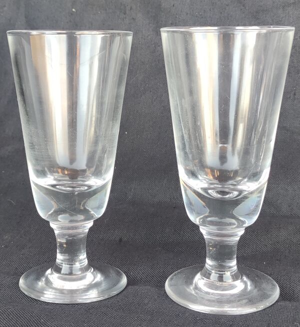 Série de 6 anciens verres de bistrot