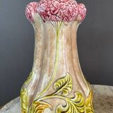 Paire de vases style Art Nouveau en faïence, XXème siècle