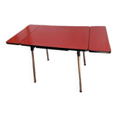 Vintage red formica table with extensions