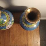 Pair of Chinese cloisonné vases