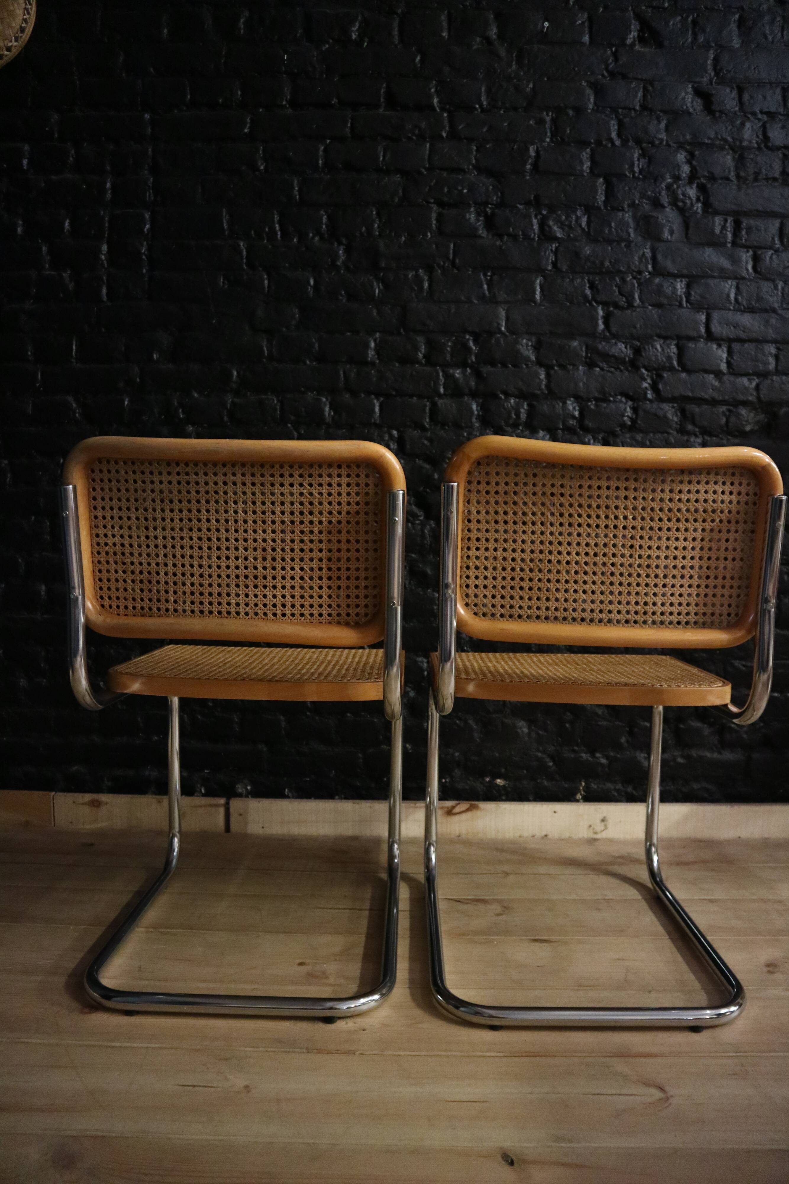 Lot of 2 chairs B32  by Marcel Breuer