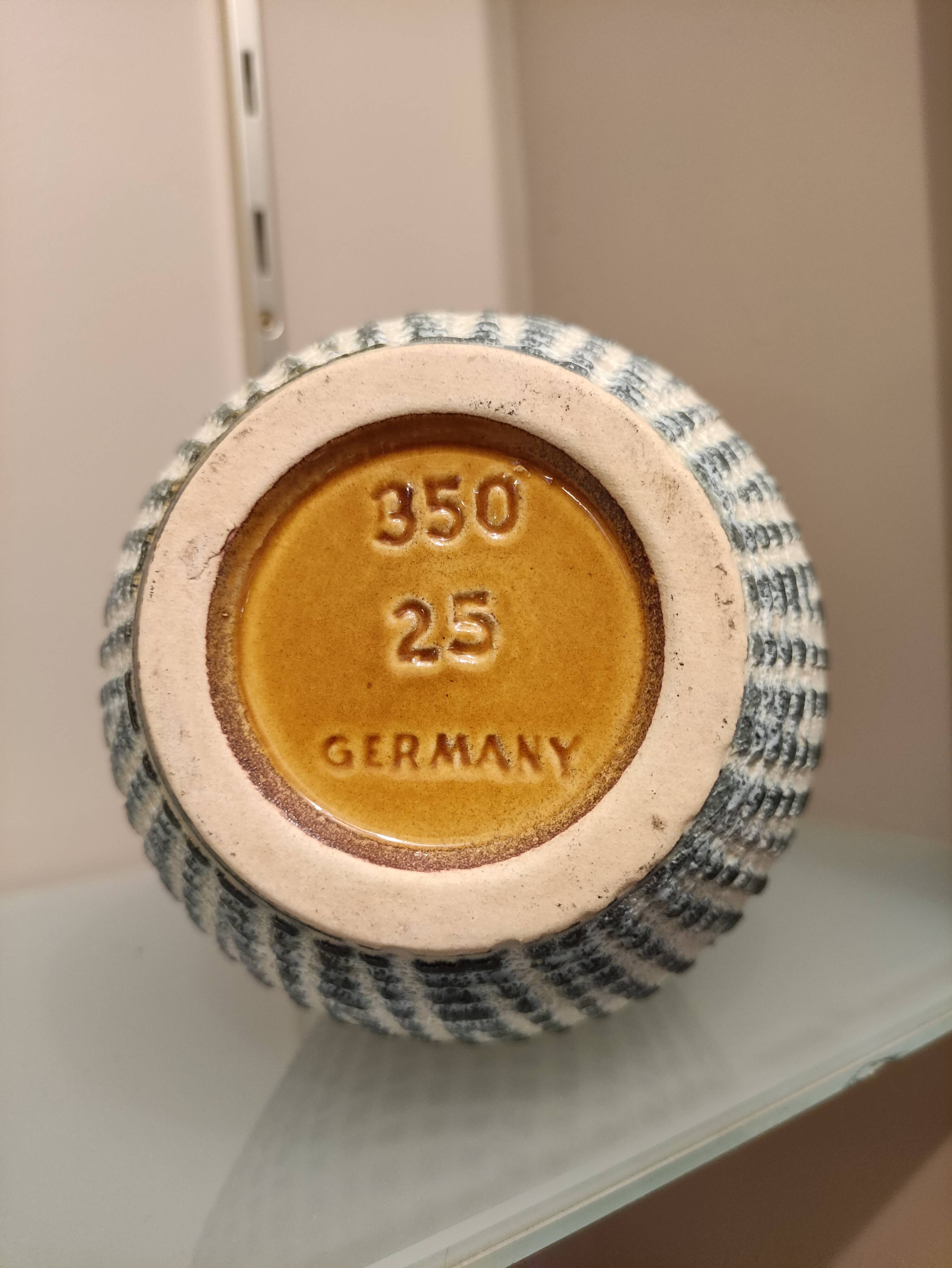 Vintage West Germany ceramic vase signed numbered