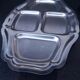 Silver-plated hors d'oeuvre dish with 4 compartments