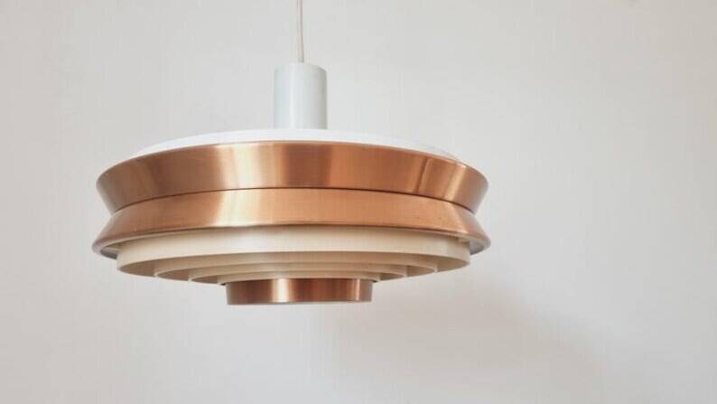 Midcentury Pendant UFO in style of Jo Hammerborg, Denmark, 1970s