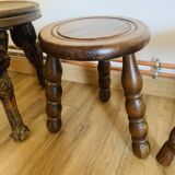 Ensemble de 4 tabourets tripodes
