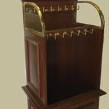 Mahogany store display and brass, vintage