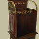 Mahogany store display and brass, vintage