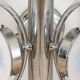 Mazzega Space Age Murano glass chrome plated chandelier, Italy 1970s