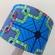 XL lampshade/suspension with printed ethnic graphic wax