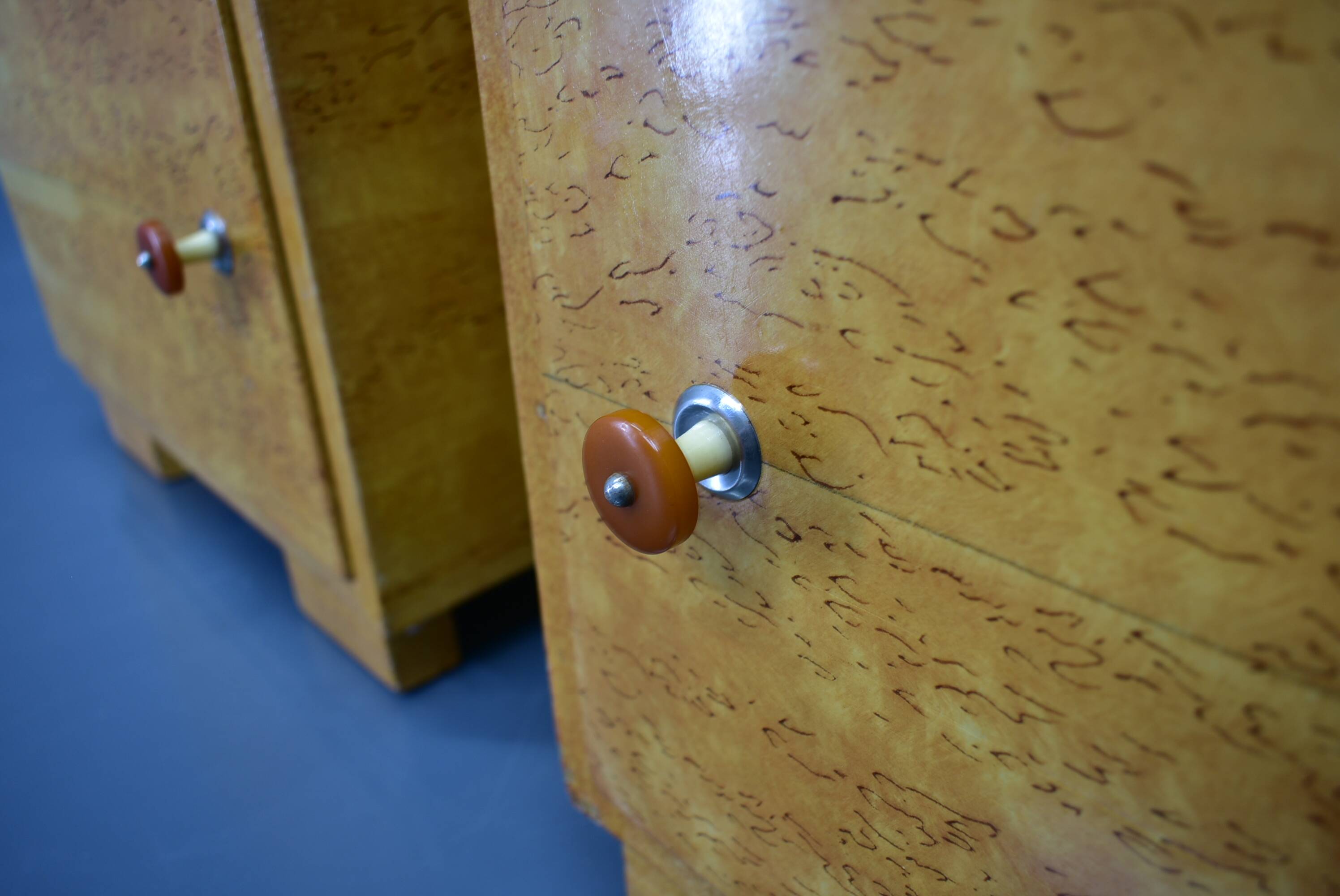 Set of two night stands by Jindřich Halabala for UP Zavody, 1939s