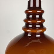 Suspension en verre brun foncé par Peill et Putzler 1960
