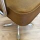 Fauteuil de Bureau Pivotant Vintage 1970 – Style Space Age Chrome & Camel