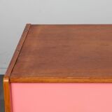 Pink and white chest of drawers by Jiri Jiroutek, model U-452 circa 1960