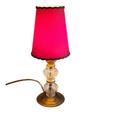 Lampe à poser vintage en laiton et verre - mid.XXeme
