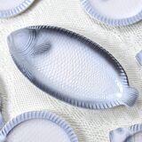 Antique fish-shaped earthenware dinner service signed West Germany Staffel