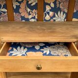 Parisian art deco wardrobe in solid raw oak, removable