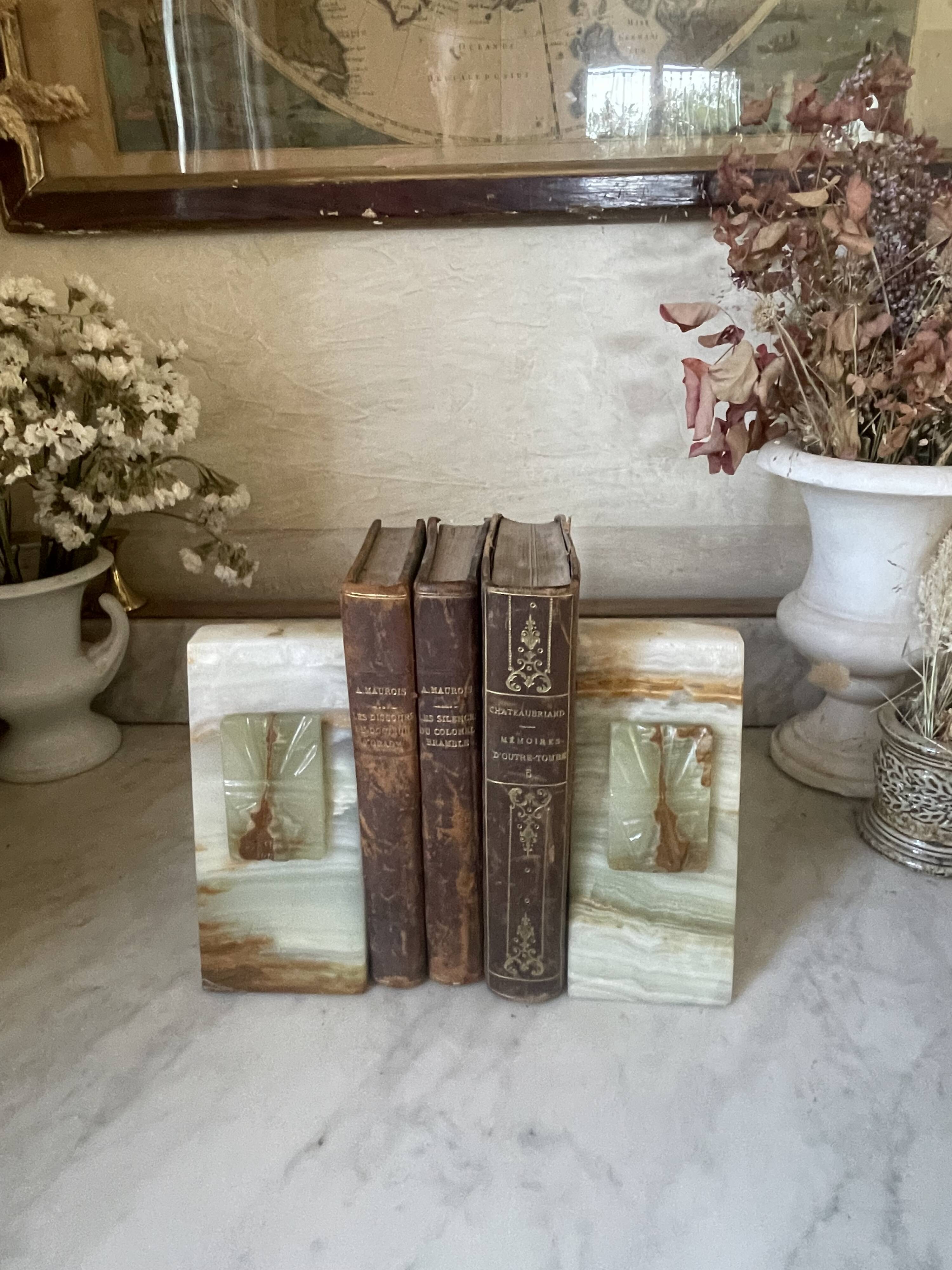 pair of Art Deco onyx bookends
